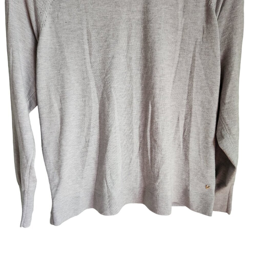 Victoria's Secret Sweater Medium Gray Grey Women's Twist Back Top Open Back - Picture 3 of 10